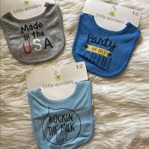 3 Pack Bibs Blue